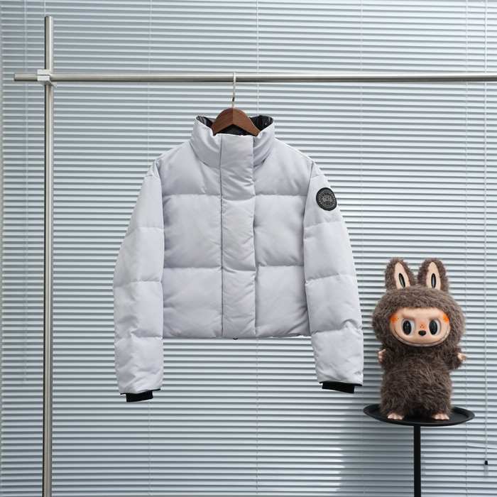 Yupoo Canada Goose beanie black pompom Canada Goose down jacket beanie white patch White 007