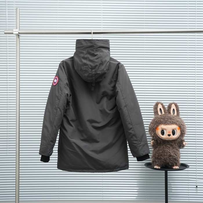 Yupoo Canada Goose beanie black pompom Canada Goose down jacket puffer black logo patch Black 026