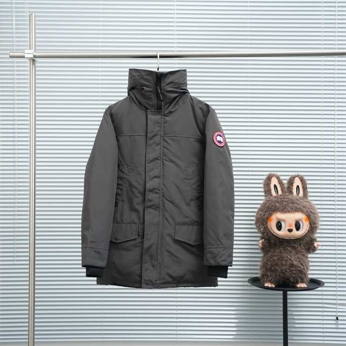 Yupoo Canada Goose beanie black pompom Canada Goose down jacket puffer black logo patch Black 026
