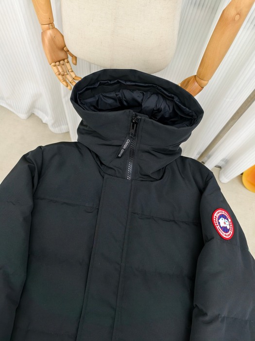Yupoo Canada Goose beanie black pompom Canada Goose down jacket puffer black patch hood Black 024