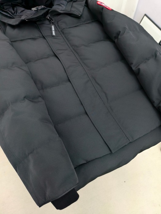 Yupoo Canada Goose beanie black pompom Canada Goose down jacket puffer black patch hood Black 024