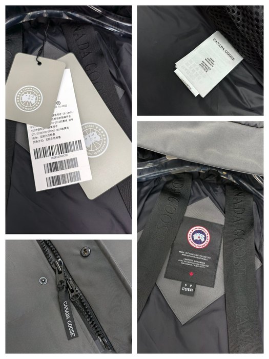 Yupoo Canada Goose beanie gray patch Canada Goose down jacket puffer black hooded jacket Grey 011