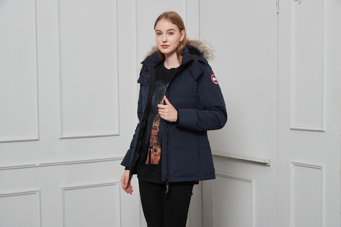 Yupoo Canada Goose beanie gray pompom Canada Goose down jacket beanie black pompom Navy 017