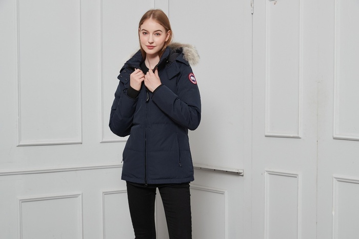 Yupoo Canada Goose beanie gray pompom Canada Goose down jacket beanie black pompom Navy 017