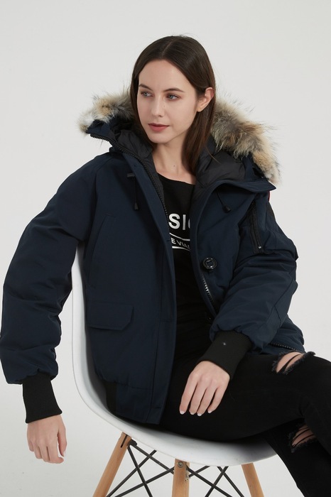 Yupoo Canada Goose beanie red pompom Canada Goose down jacket beanie gray pompom Navy 020