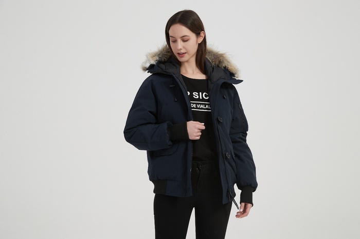 Yupoo Canada Goose beanie red pompom Canada Goose down jacket beanie gray pompom Navy 020