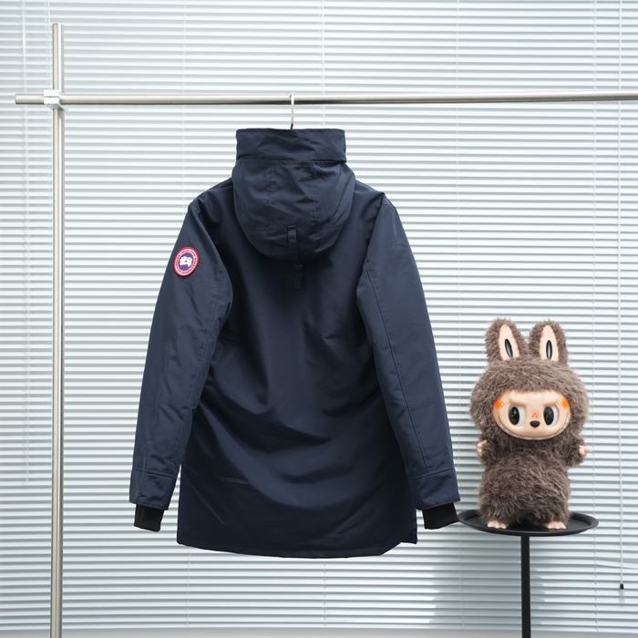 Yupoo Canada Goose bucket black red patch Canada Goose down jacket beanie black logo patch Navy 002