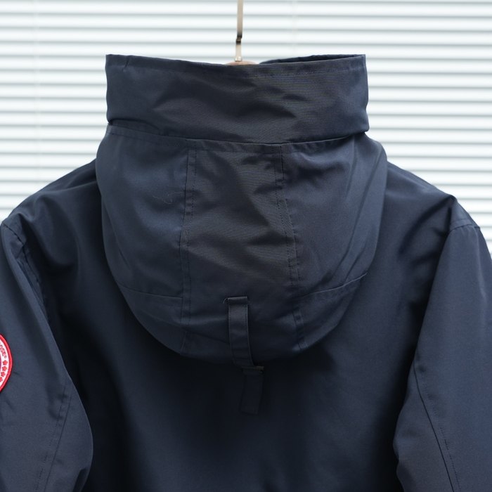 Yupoo Canada Goose bucket black red patch Canada Goose down jacket beanie black logo patch Navy 002