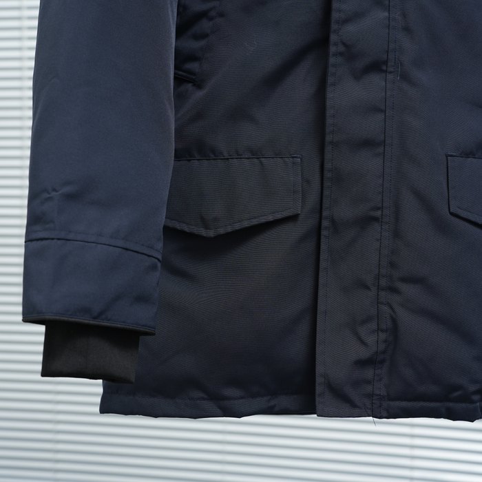 Yupoo Canada Goose bucket black red patch Canada Goose down jacket beanie black logo patch Navy 002