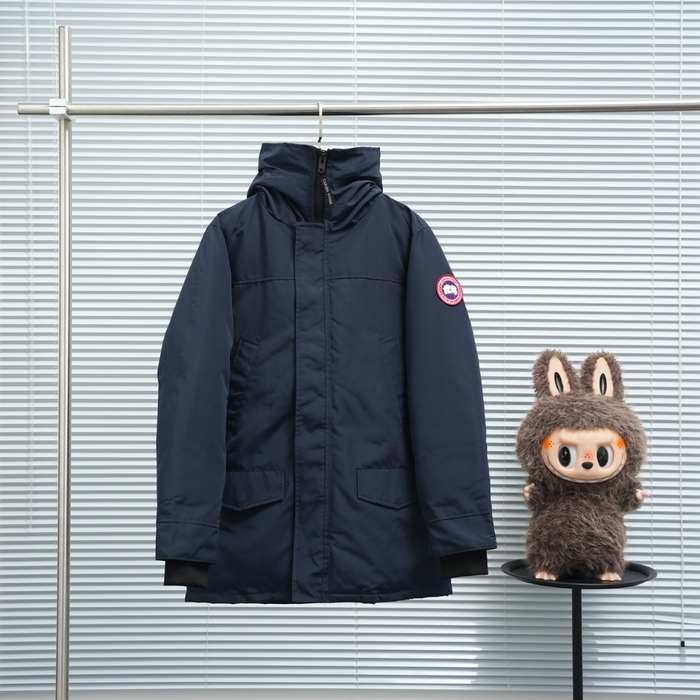 Yupoo Canada Goose bucket black red patch Canada Goose down jacket beanie black logo patch Navy 002
