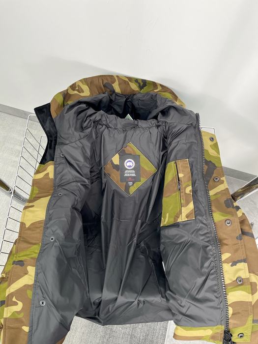 Yupoo Canada Goose bucket camo black rim Canada Goose down jacket puffer camouflage hooded Green 001