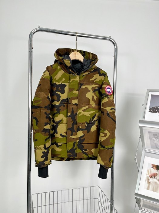Yupoo Canada Goose bucket camo black rim Canada Goose down jacket puffer camouflage hooded Green 001