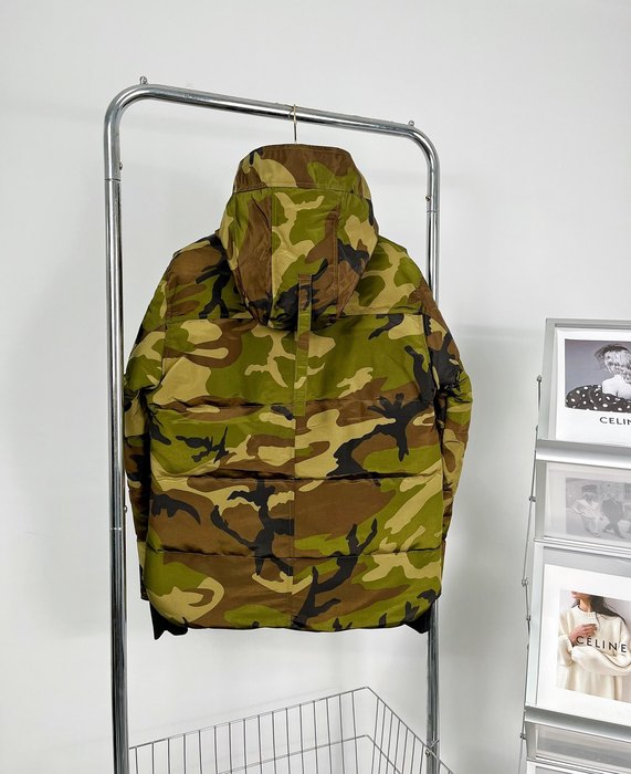 Yupoo Canada Goose bucket camo black rim Canada Goose down jacket puffer camouflage hooded Green 001