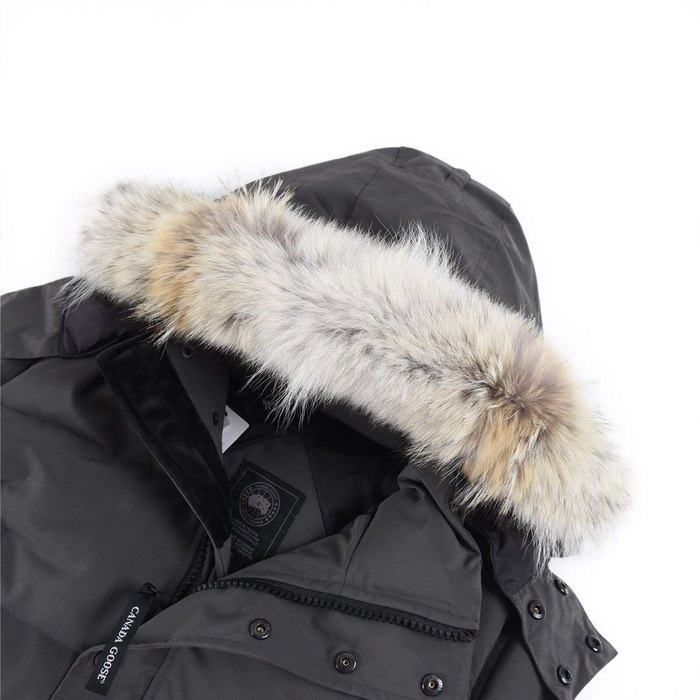 Yupoo Canada Goose down gray fur hood Canada Goose down jacket puffer grey fur hood Black 031