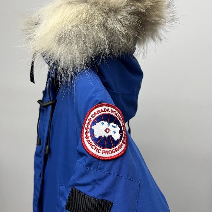 Yupoo Canada Goose fur hood blue winter jacket Canada Goose down jacket parka blue fur hood Blue