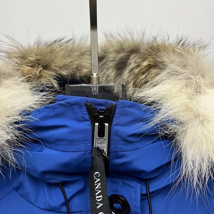 Yupoo Canada Goose fur hood blue winter jacket Canada Goose down jacket parka blue fur hood Blue
