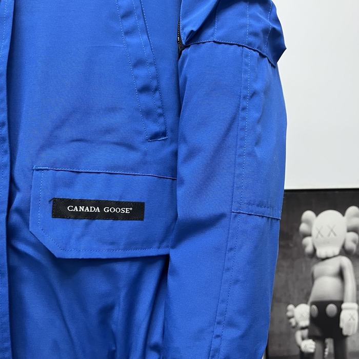 Yupoo Canada Goose fur hood blue winter jacket Canada Goose down jacket parka blue fur hood Blue