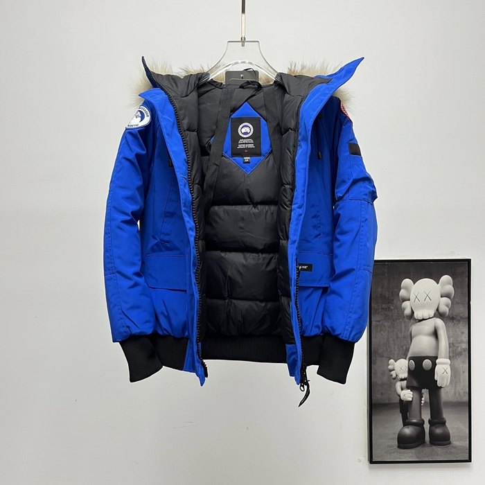 Yupoo Canada Goose fur hood blue winter jacket Canada Goose down jacket parka blue fur hood Blue
