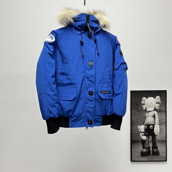 Yupoo Canada Goose fur hood blue winter jacket Canada Goose down jacket parka blue fur hood Blue