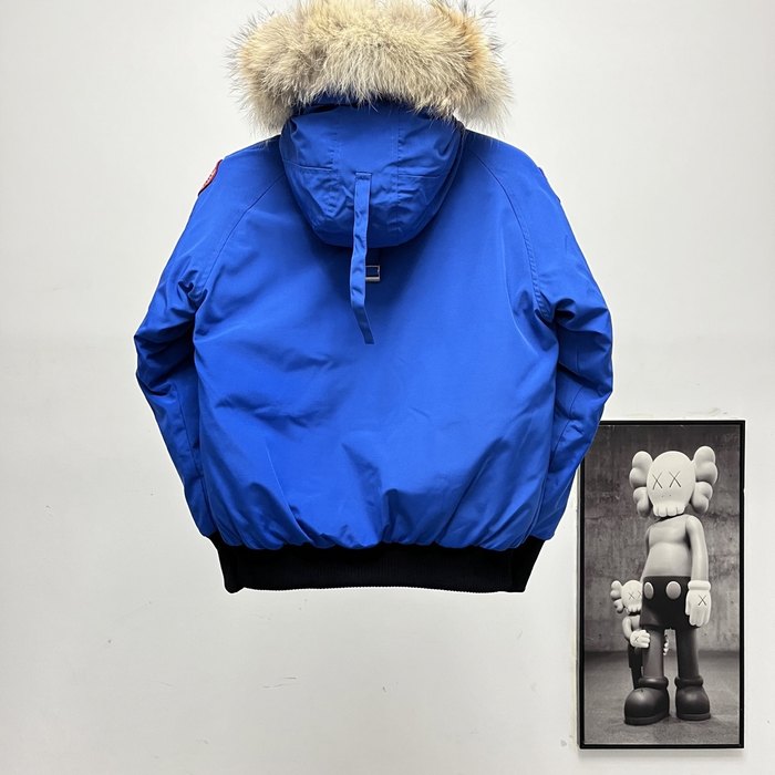 Yupoo Canada Goose fur hood blue winter jacket Canada Goose down jacket parka blue fur hood Blue