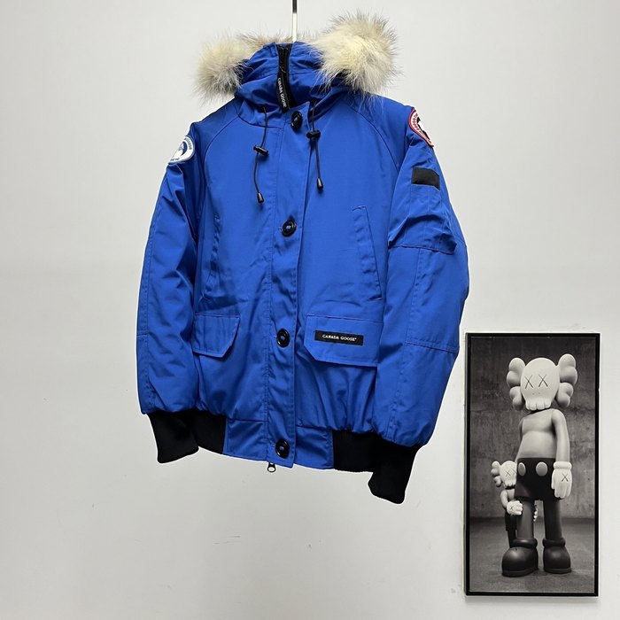 Yupoo Canada Goose fur hood blue winter jacket Canada Goose down jacket parka blue fur hood Blue