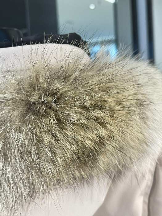 Yupoo Canada Goose fur trim beige puffer hood Canada Goose down jacket puffer white fur hood Beige 016