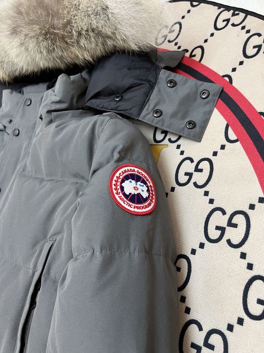 Yupoo Canada Goose fur trim black puffer Canada Goose down jacket puffer black fur hood Grey 001