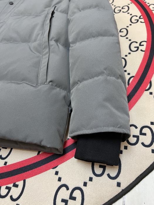 Yupoo Canada Goose fur trim black puffer Canada Goose down jacket puffer black fur hood Grey 001