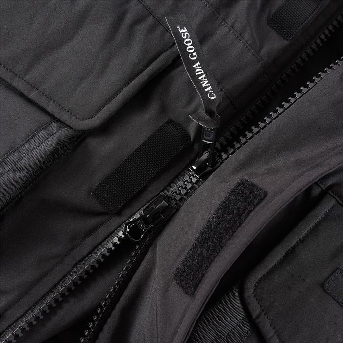 Yupoo Canada Goose hooded black furtrim coat Canada Goose down jacket parka black fur hood Black 041