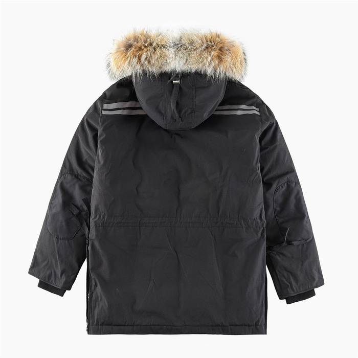 Yupoo Canada Goose hooded black furtrim coat Canada Goose down jacket parka black fur hood Black 041