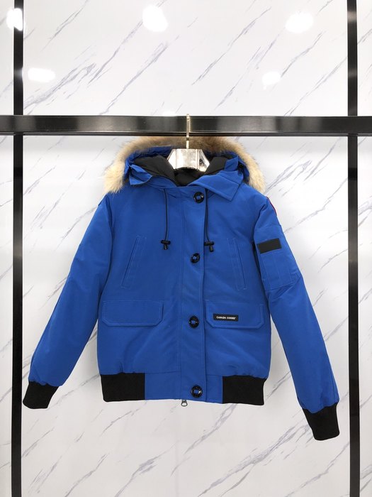 Yupoo Canada Goose hooded blue fur trim jacket Canada Goose down jacket hooded blue fur trim Blue 004