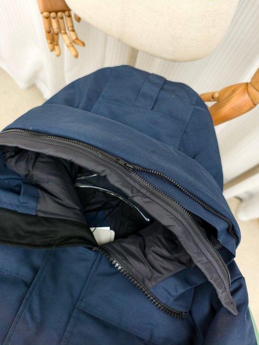 Yupoo Canada Goose hooded navy quilted Canada Goose down jacket puffer navy hooded Navy 009