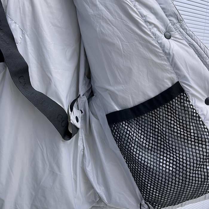 Yupoo Canada Goose hooded white puffer Canada Goose down jacket beanie black pompom Grey 013