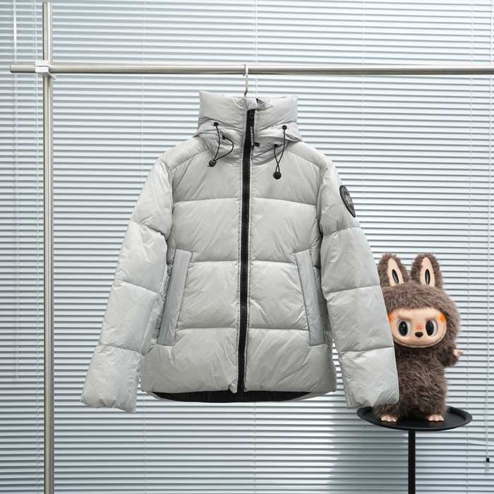 Yupoo Canada Goose knit black pompom Canada Goose down jacket puffer black logo patch Black 053