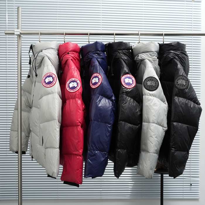 Yupoo Canada Goose knit black pompom Canada Goose down jacket puffer black logo patch Black 053