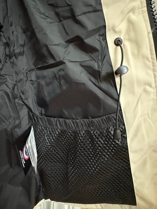 Yupoo Canada Goose long white quilted jacket Canada Goose down jacket parka beige hood Beige 007