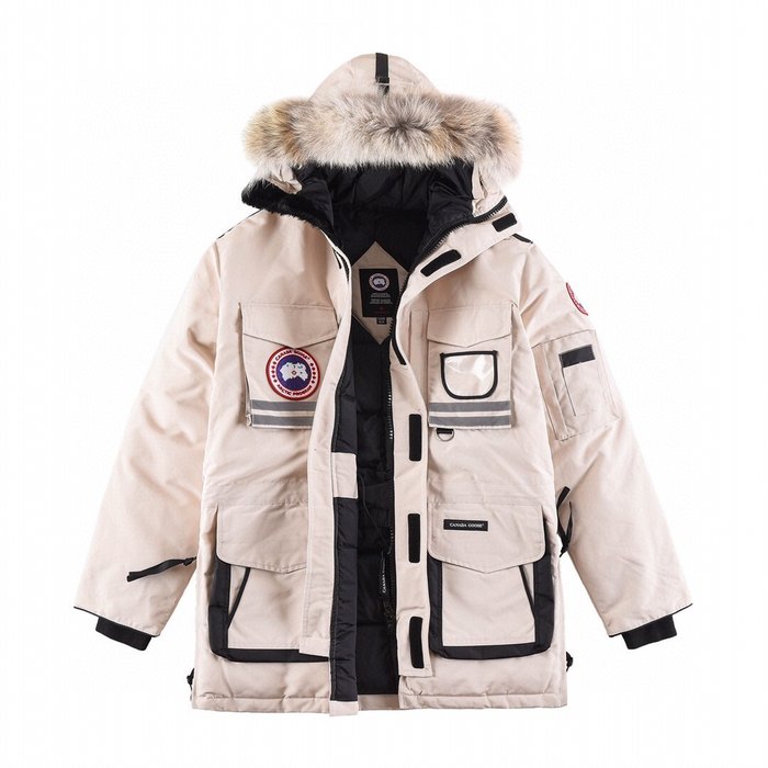 Yupoo Canada Goose parka beige fur hood Canada Goose down jacket parka beige fur hood Beige 022