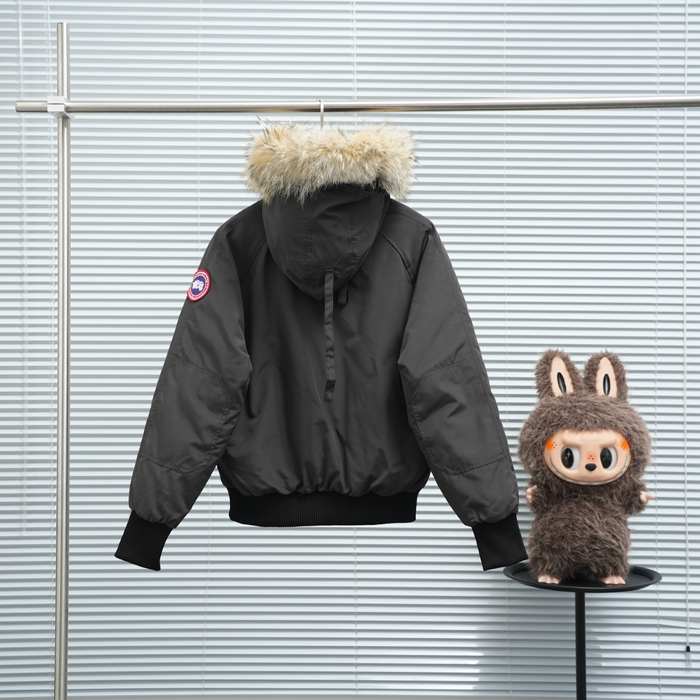 Yupoo Canada Goose parka black fur hood Canada Goose down jacket parka black fur hood Black 006