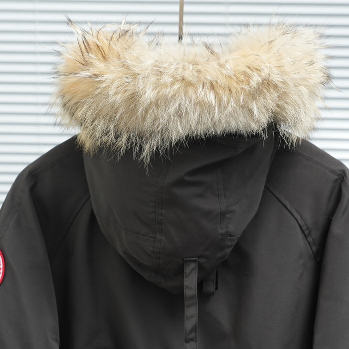 Yupoo Canada Goose parka black fur hood Canada Goose down jacket parka black fur hood Black 006