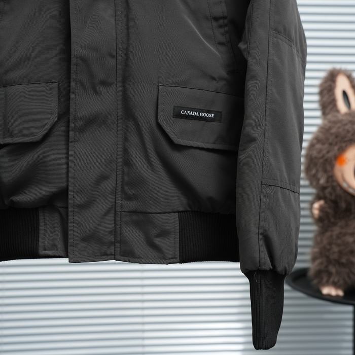 Yupoo Canada Goose parka black fur hood Canada Goose down jacket parka black fur hood Black 006