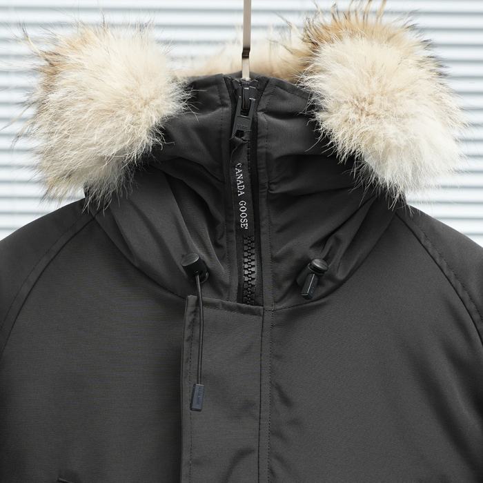Yupoo Canada Goose parka black fur hood Canada Goose down jacket parka black fur hood Black 006