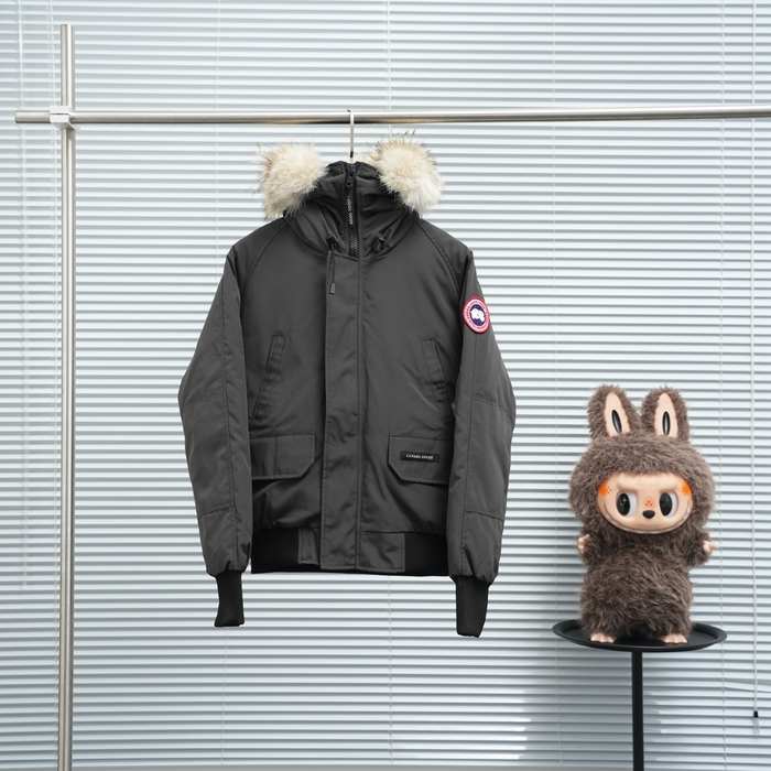 Yupoo Canada Goose parka black fur hood Canada Goose down jacket parka black fur hood Black 006
