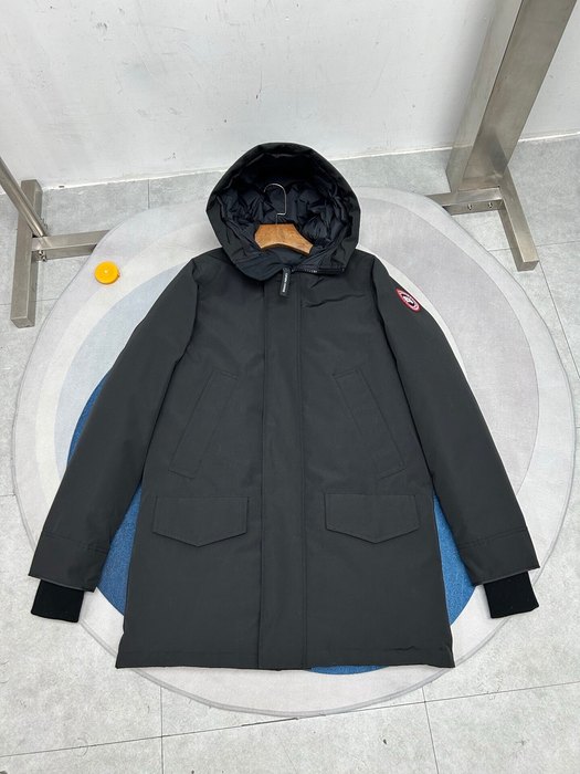 Yupoo Canada Goose parka black fur hood Canada Goose down jacket parka black fur hood Black 016