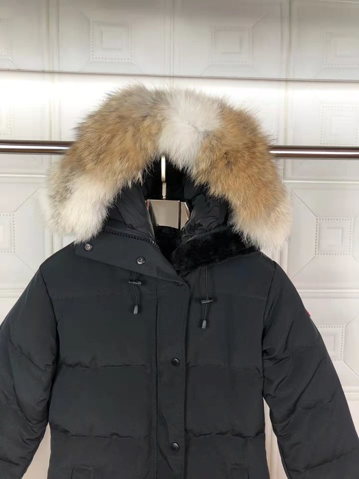 Yupoo Canada Goose parka black fur hood Canada Goose down jacket puffer black fur hood Black 052