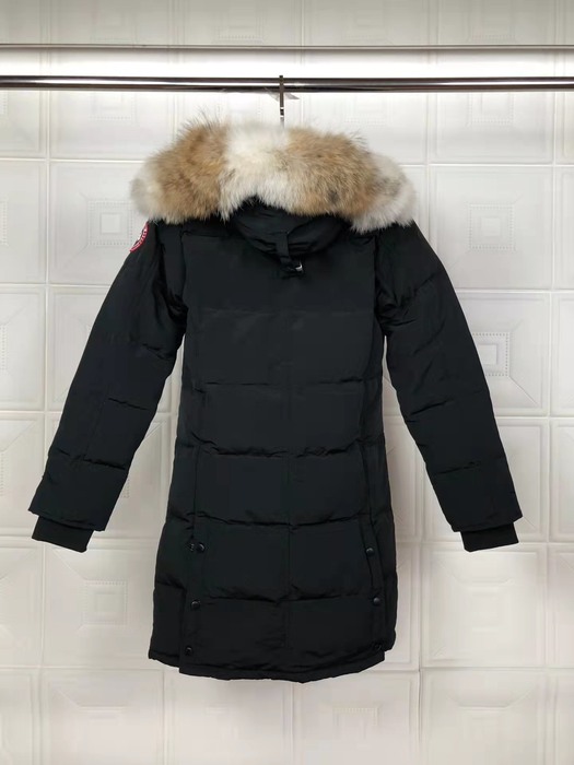 Yupoo Canada Goose parka black fur hood Canada Goose down jacket puffer black fur hood Black 052