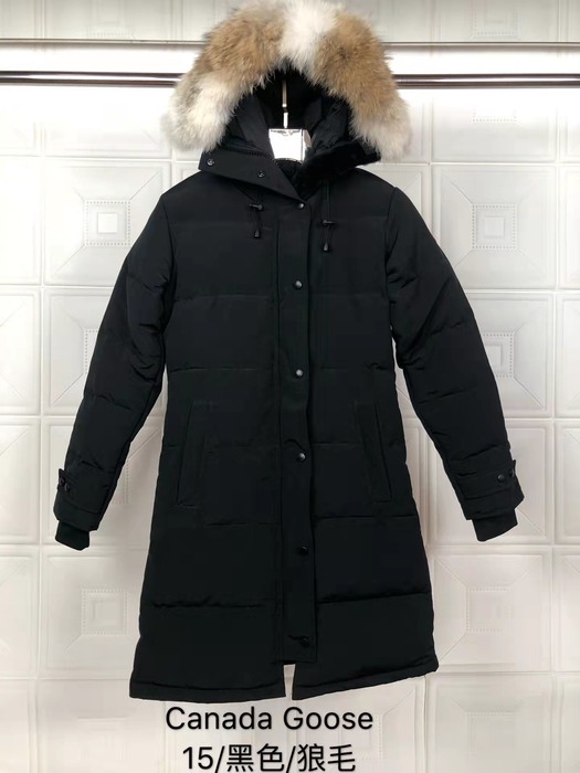 Yupoo Canada Goose parka black fur hood Canada Goose down jacket puffer black fur hood Black 052