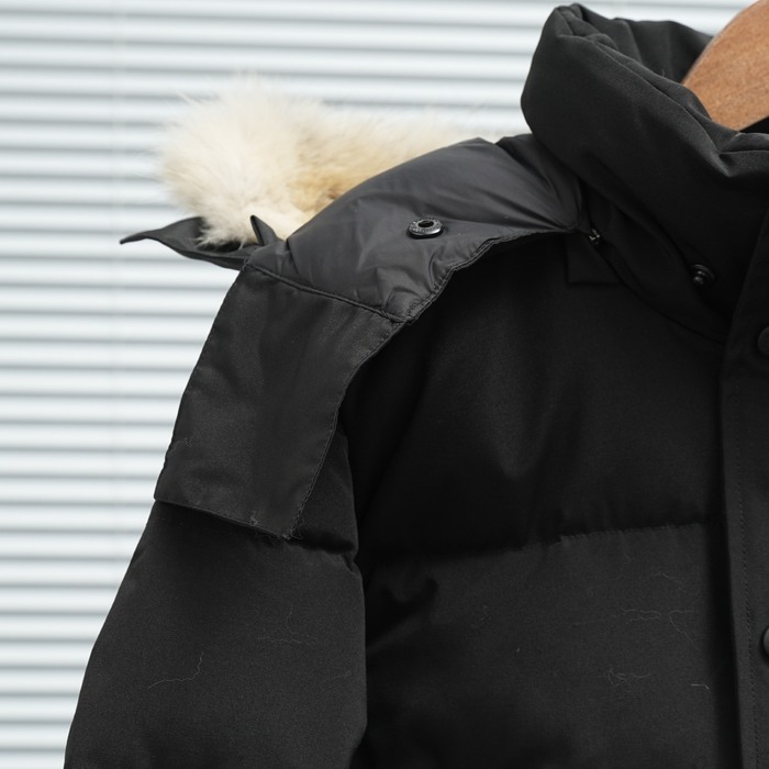 Yupoo Canada Goose parka black fur hood Canada Goose down jacket puffer black fur hood Black