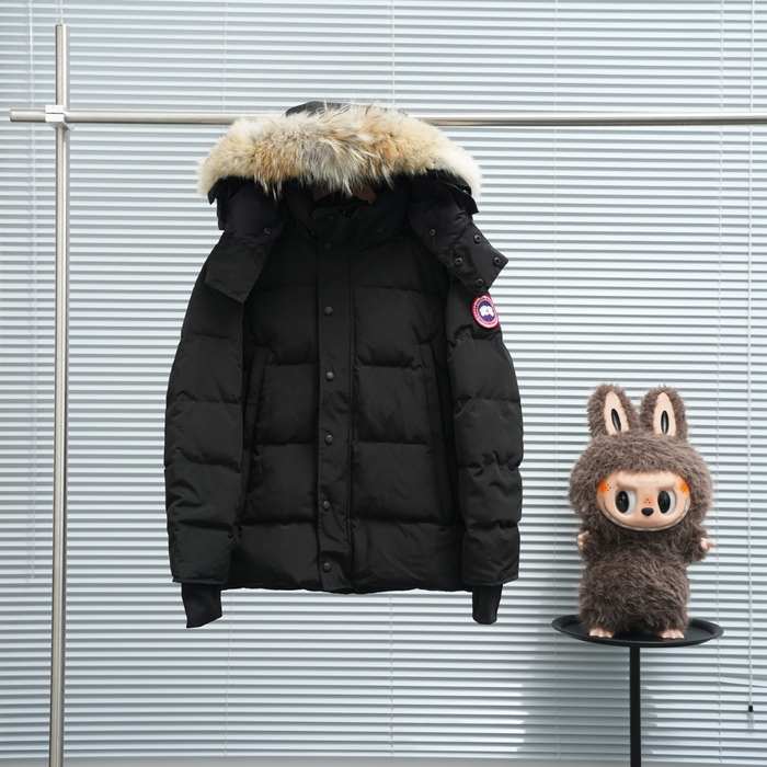 Yupoo Canada Goose parka black fur hood Canada Goose down jacket puffer black fur hood Black