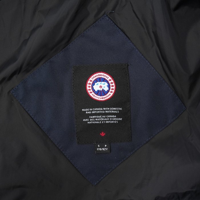 Yupoo Canada Goose parka black fur hood Canada Goose down jacket puffer black fur hood Navy 014