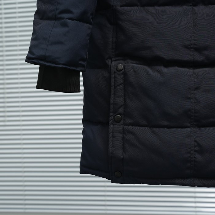 Yupoo Canada Goose parka black fur hood Canada Goose down jacket puffer black fur hood Navy 014